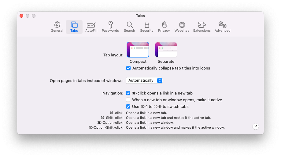 Safari compact tab layout showing a clean browser chrome for screenshots|690x386