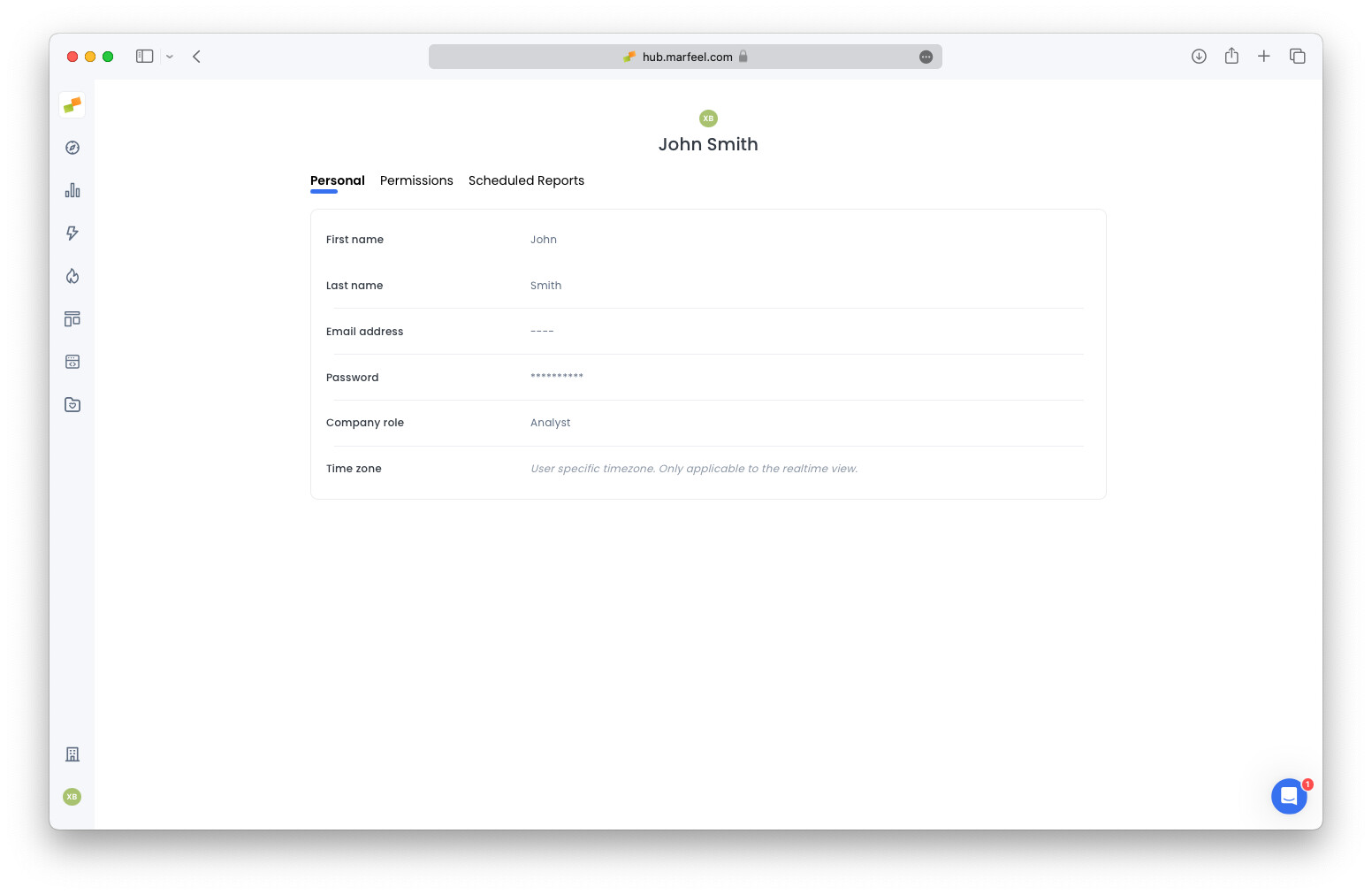 User profile form showing name, last name, and company role fields|690x449