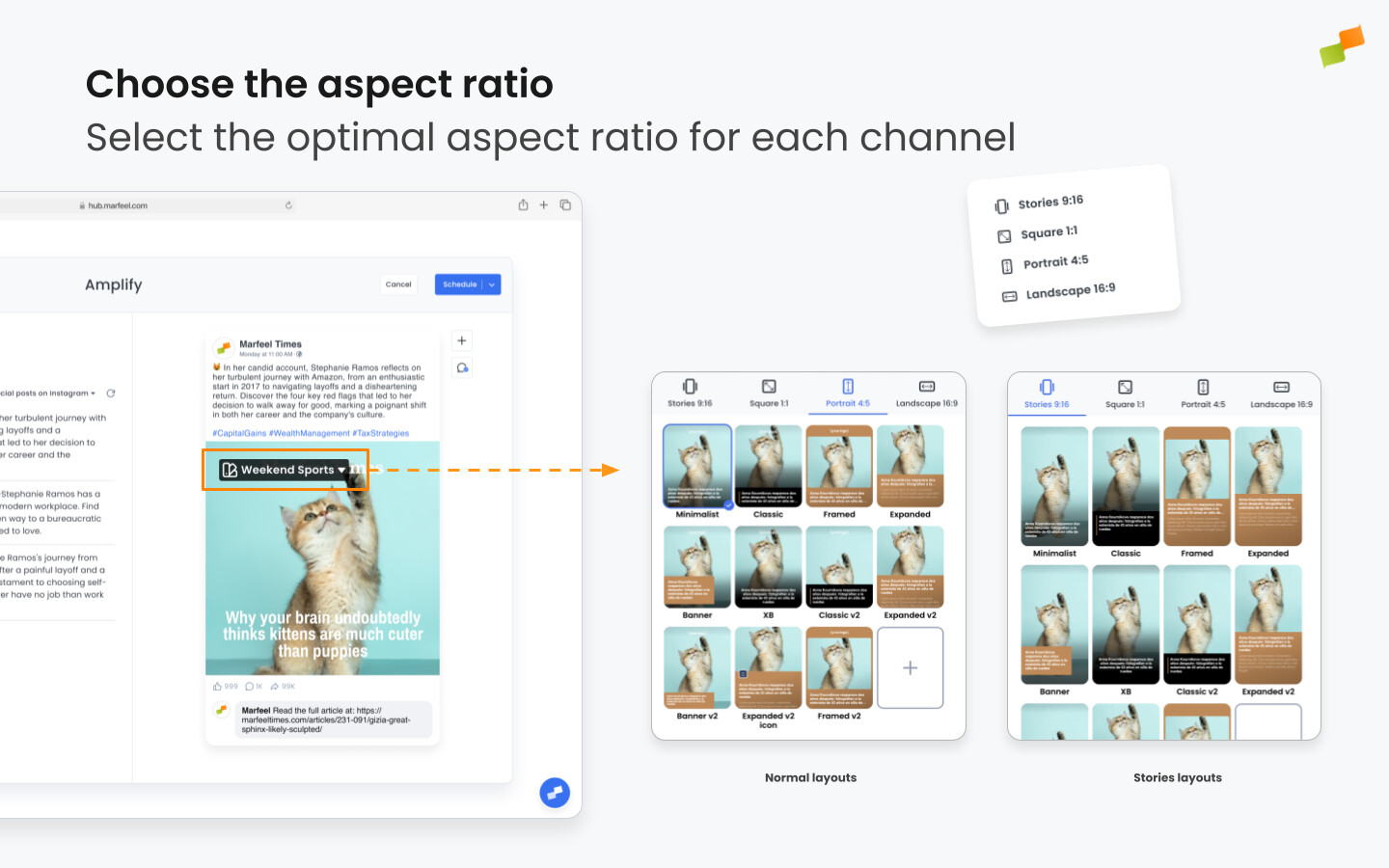 Aspect ratio selector with preview of image in selected format|1440x900