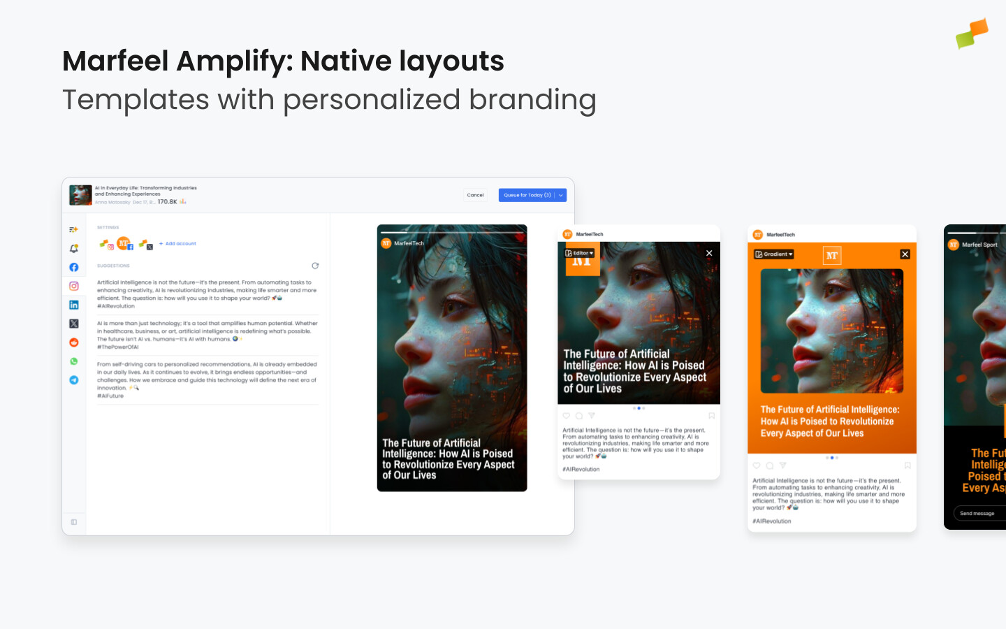 Amplify native image layout templates for social media posts|625x391