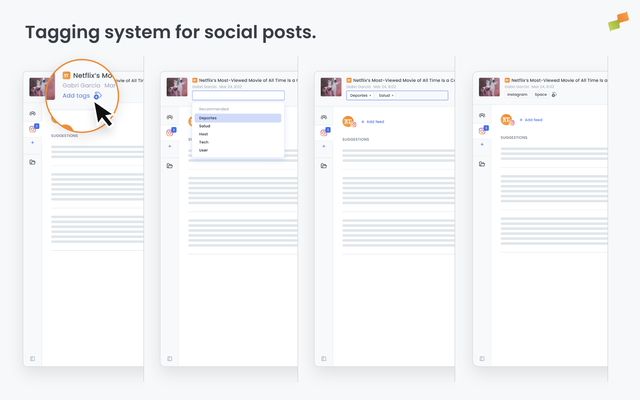 Tagging system for social posts|690x431