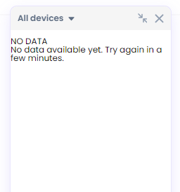 HUD panel displaying no data available message|256x274