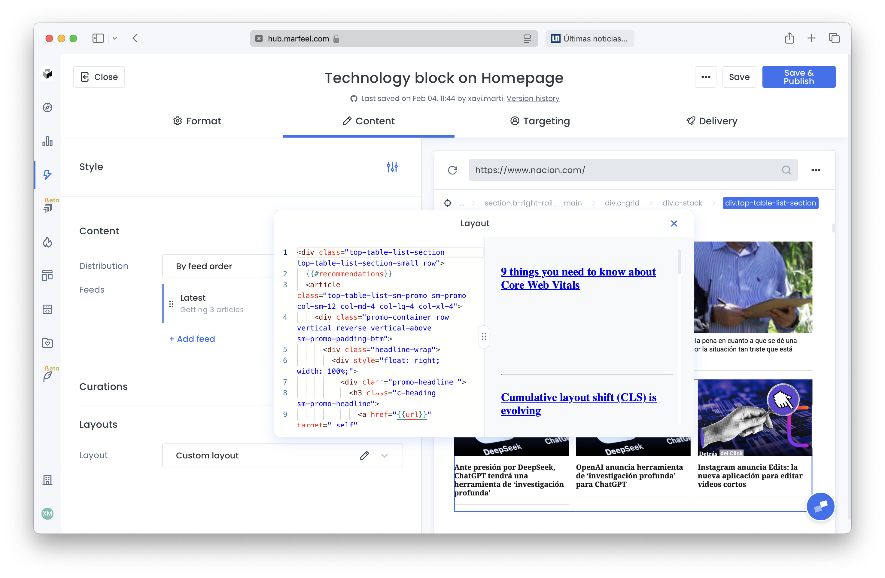 Layout options showing preconfigured, custom, and Copilot generation choices|690x450