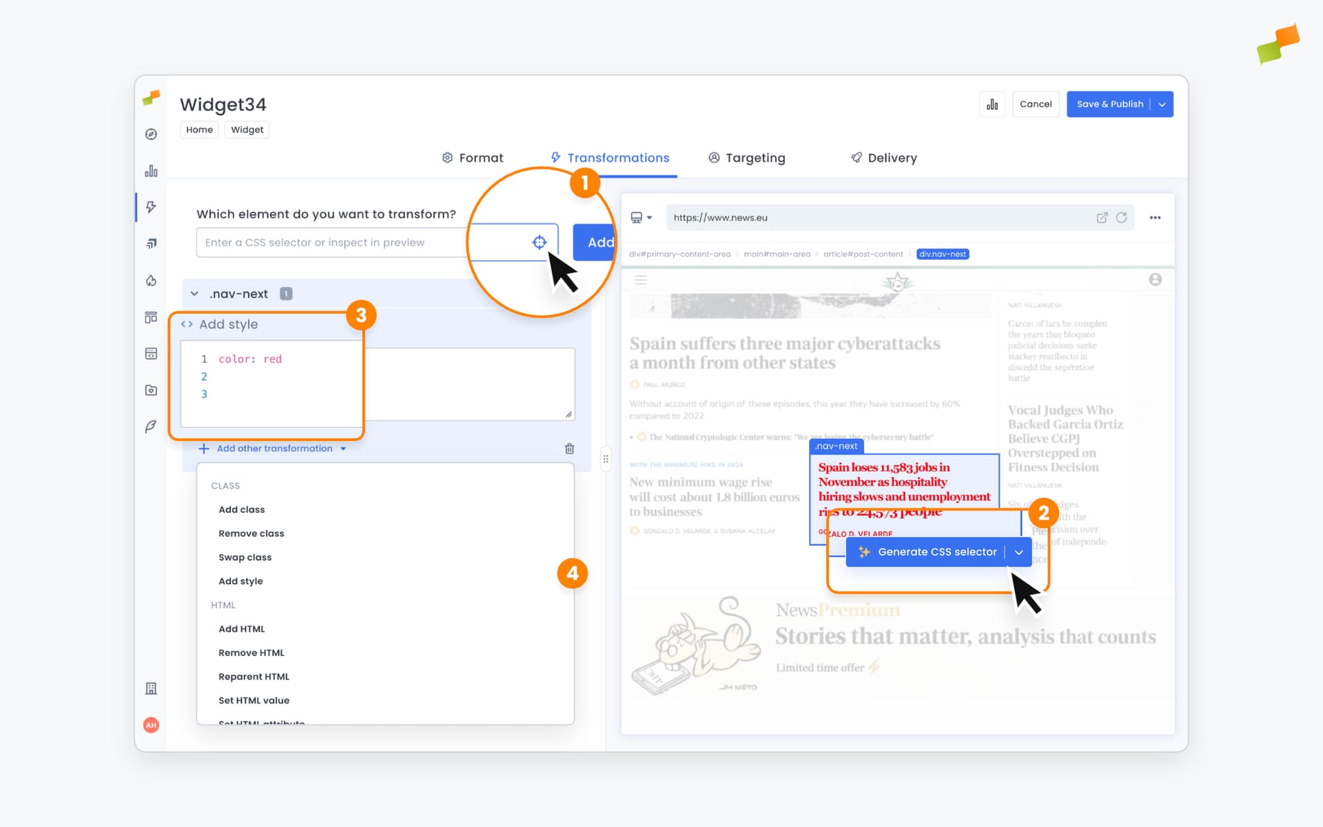 ExperienceManager point and click element selector with locator icon|690x431