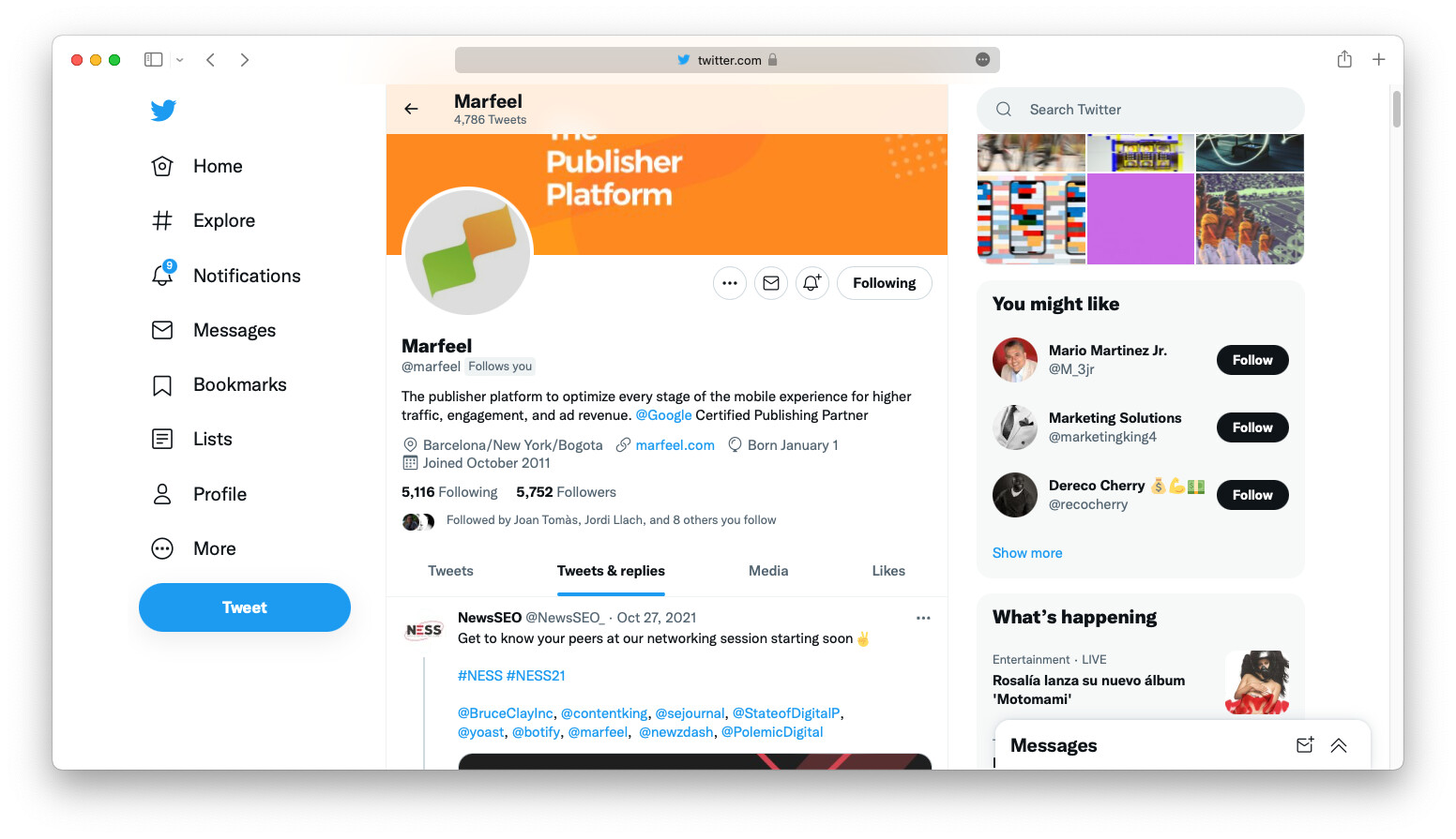 Twitter profile page showing the square profile picture suitable for card icon reuse|690x397
