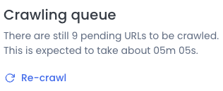 Article processing count displayed in the Editorial Crawler inspector|316x130