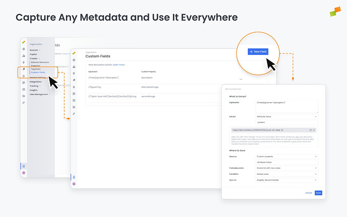 Custom Field creation form with expression input and save options|690x431