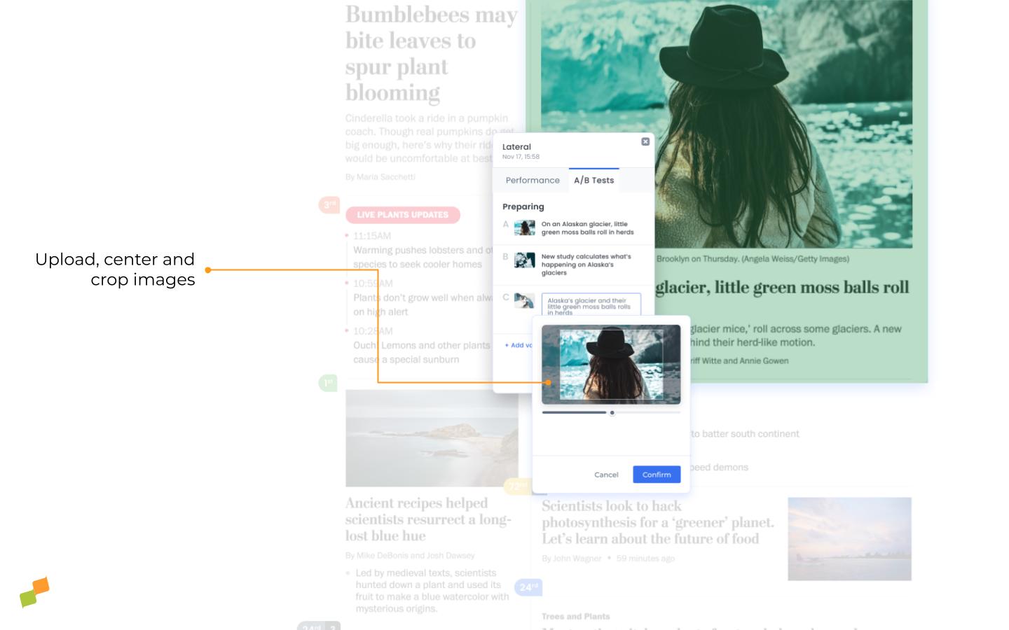 HUD image upload panel for adding a new image variant to an A/B test|690x431