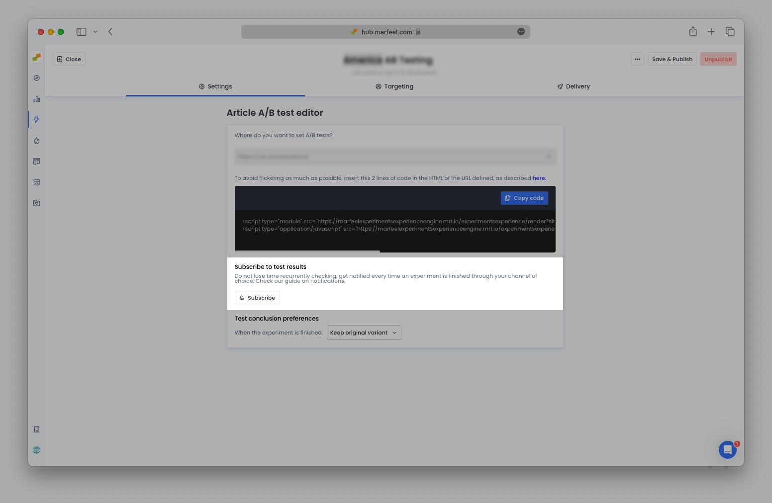 Subscribe button for A/B test result notifications|690x449