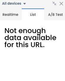 HUD message showing not enough data available for this URL|221x277