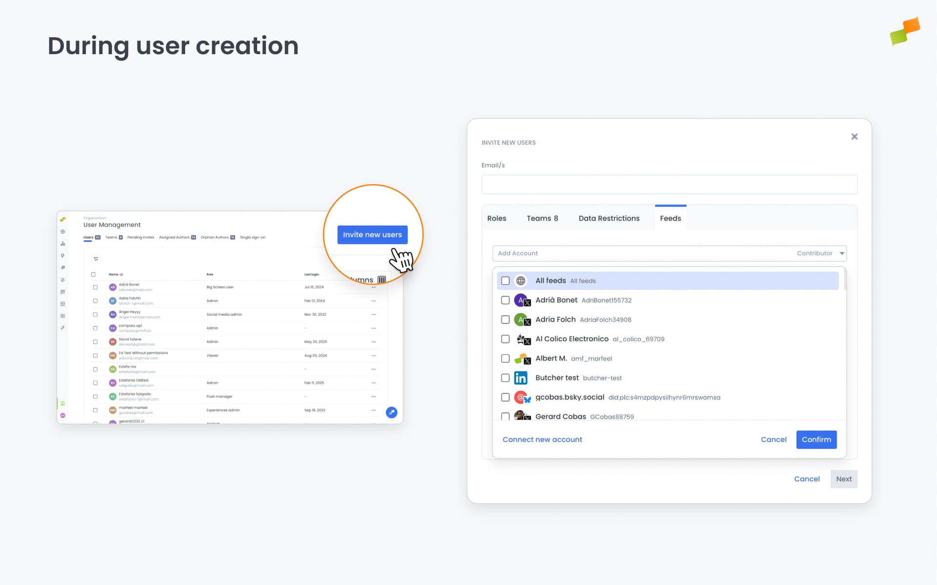 New user creation form with feed access and role options|690x431