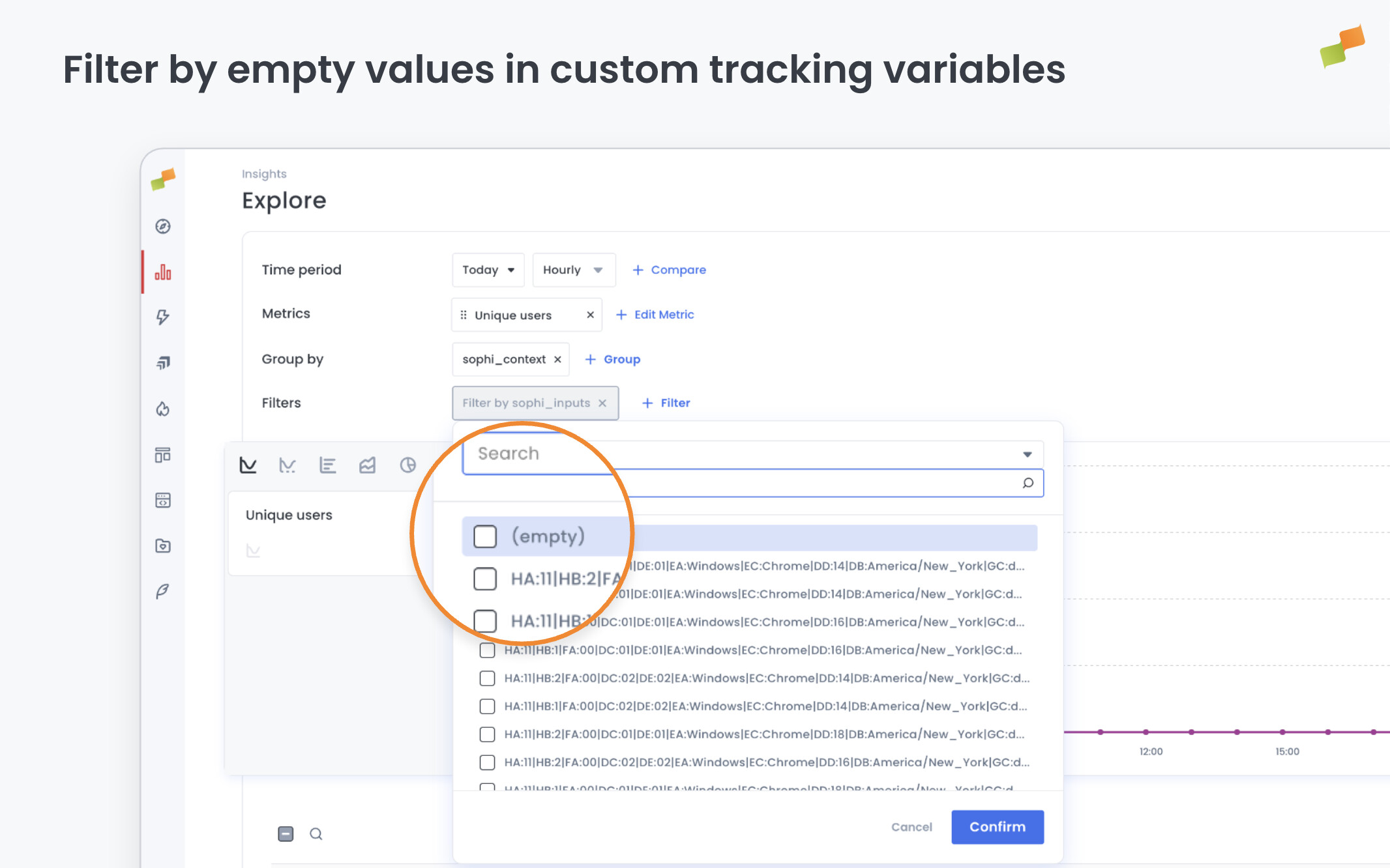 Filter by empty values in custom tracking variables|690x431