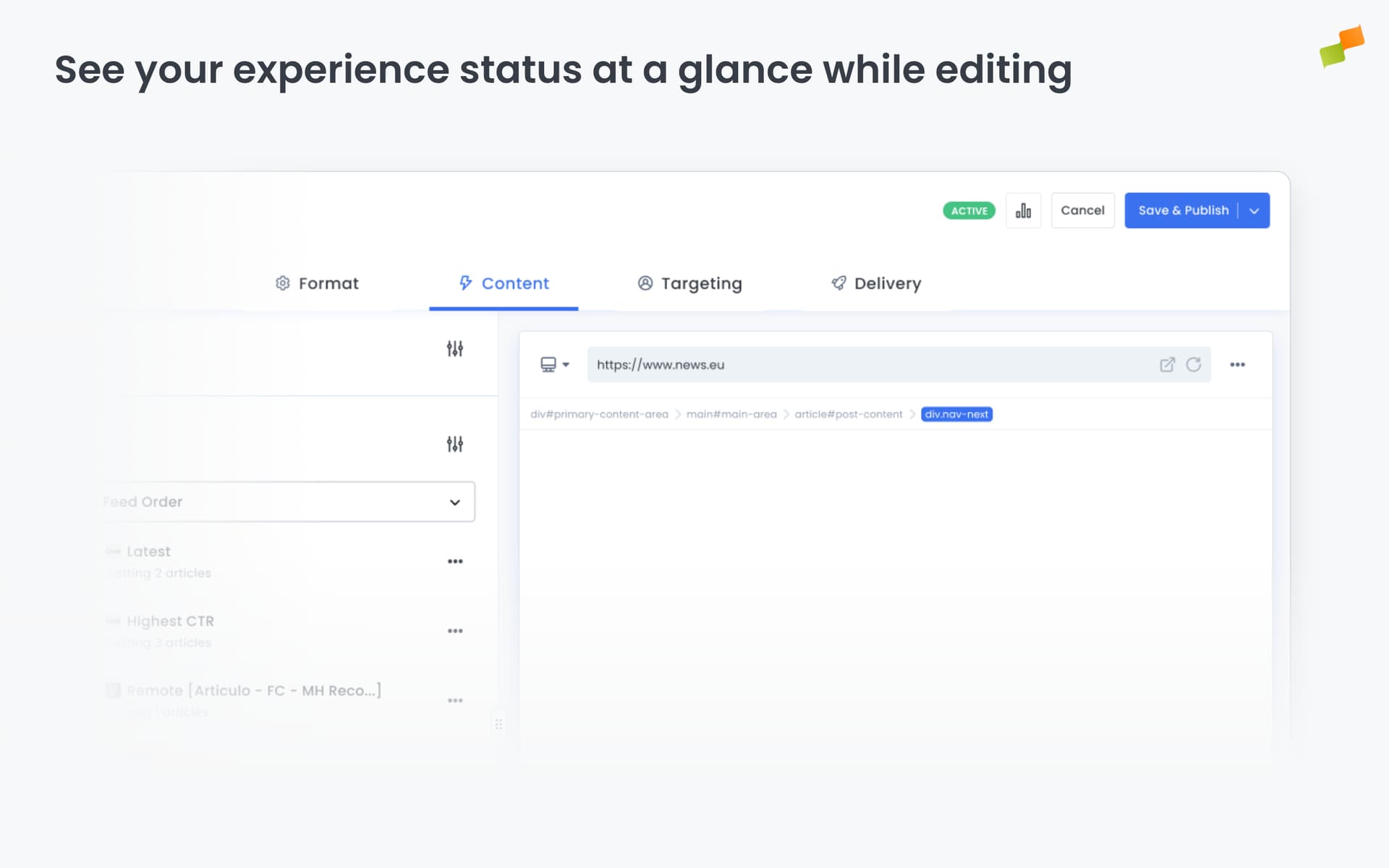 See your experience status at a glance while editing|690x431