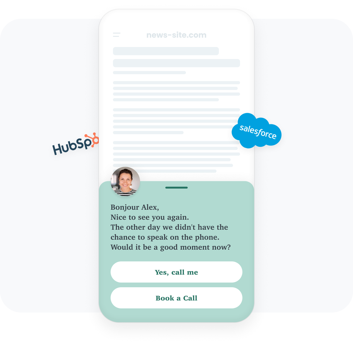 Tailored call-to-action examples