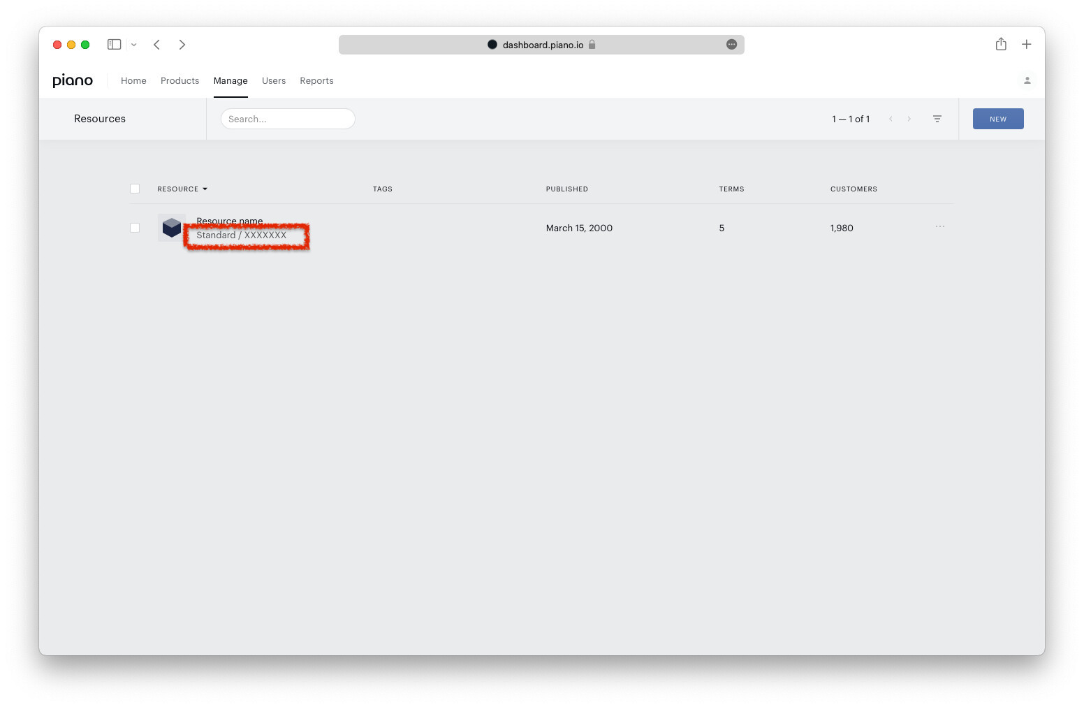 Piano UI Resources screen showing the RID identifier location|690x449