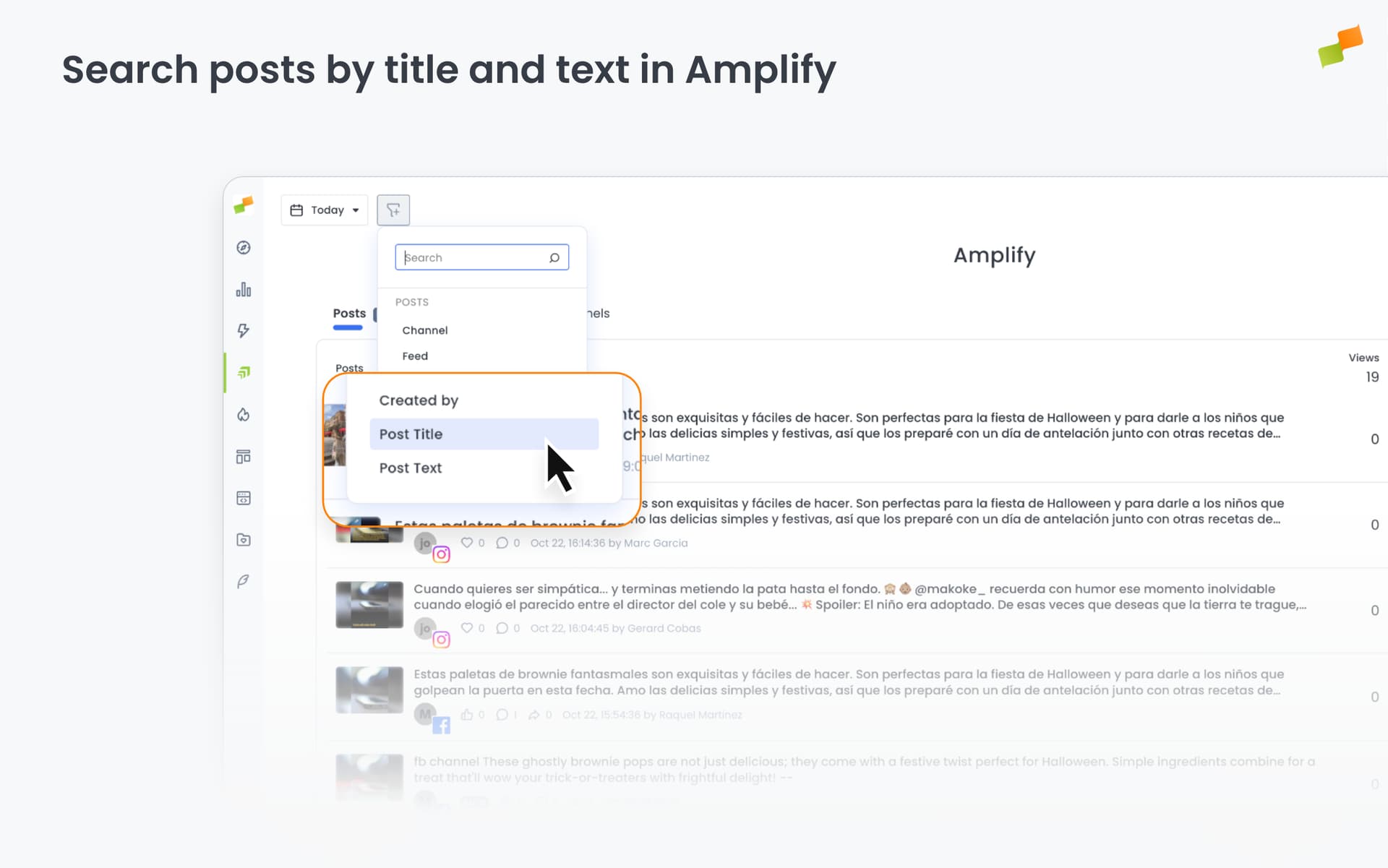 Search posts by title and text in Amplify|690x431