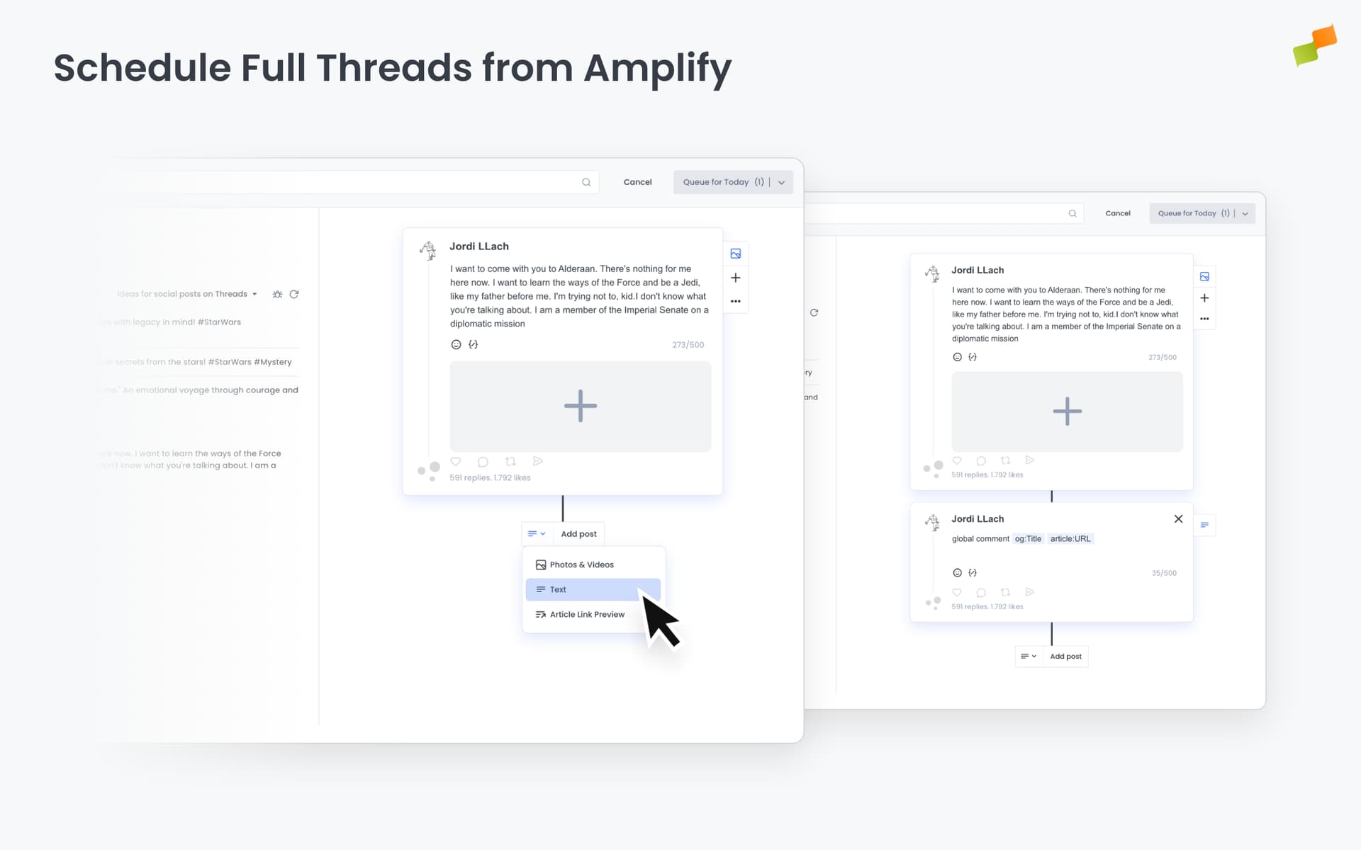 Schedule Full Threads from Amplify|690x431