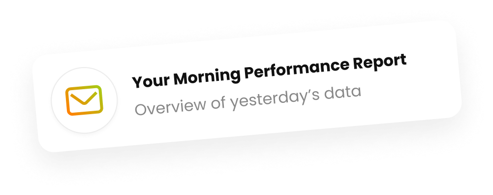 Marfeel Reporting - Morning performance email