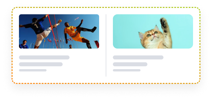 Marfeel Recommender - Section recommendation cards