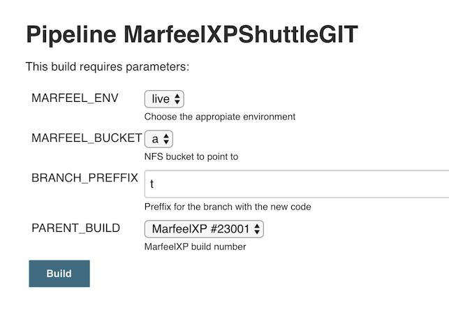 MarfeelXPShuttleGIT Jenkins Configuration