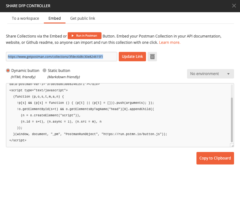 Collect URL in Postman